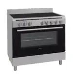 B-keus!!  keramisch vrijstaand fornuis RVS 90CM breed met heteluchtoven - 2 Fasen - Afbeelding 2