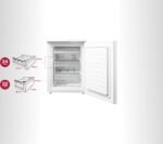 Inventum VR600 tafelmodel vriezer 98 liter - 60 cm breed - Energielabel D - Diepvries - Compact - Vrijstaand - 3 lades/2 plateaus - Wit - Afbeelding 9
