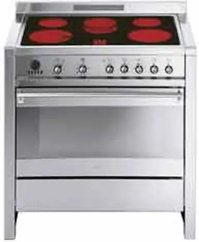 13972593.webp Smeg A1C5 Elektrische Fornuis - 5pits - 90cm breed - Afbeelding 1