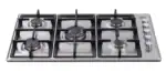 Fitelli Inbouw gaskookplaat 86CM 5 branders met wokbrander | Roestvrij staal - Afbeelding 2