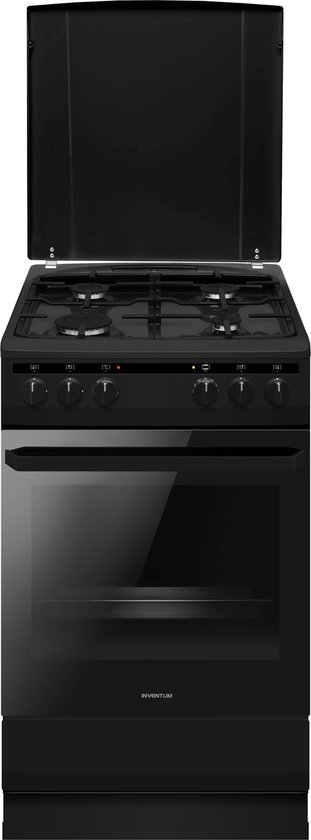 311x840.jpg Inventum VFG5020GZWA - Vrijstaand gasfornuis - Elektrische hetelucht oven - 4 kookzones - 50 cm - 62 liter - Zwart - Afbeelding 1