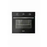 Fitelli IO56RVS1 Inbouwoven 60cm hoog – 10 Ovenfuncties – Hetelucht – Zwart Glas