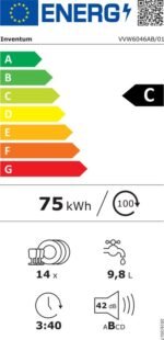 Inventum VVW6046AB Vrijstaand Vaatwasser 60 cm breed - Zwart - Afbeelding 12