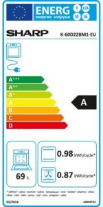 Sharp K-60D22BM1 - Inbouwoven - Zwart - Afbeelding 10