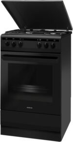 Inventum VFG5020GZWA - Vrijstaand gasfornuis - Elektrische hetelucht oven - 4 kookzones - 50 cm - 62 liter - Zwart - Afbeelding 2