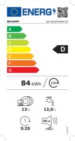 Sharp QWNA1EF45DS Vrijstaande Vaatwasser 60cm breed - Afbeelding 2