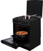 Inventum VFG6034WGZWA - Vrijstaand gasfornuis - Elektrische oven - 4 kookzones - 60 cm - Zwart - Afbeelding 3