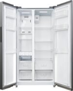 Inventum SKV0178R No Frost energiezuinige Amerikaanse koelkast - 555 liter - Digitaal led-display - IJsblokjesmaker - Stil: 37 dB Superkoelen - Supervriezen - 2 deuren - Energielabel D - RVS - Afbeelding 2