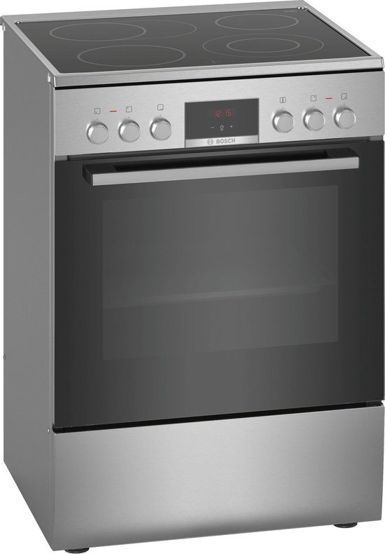 550x790.jpg Bosch HKR39C250 - Serie 4 - Fornuis - Vrijstaande Elektrisch fornuis - 3D Hetelucht: gelijkmatige luchtverdeling - RVS - Afbeelding 1