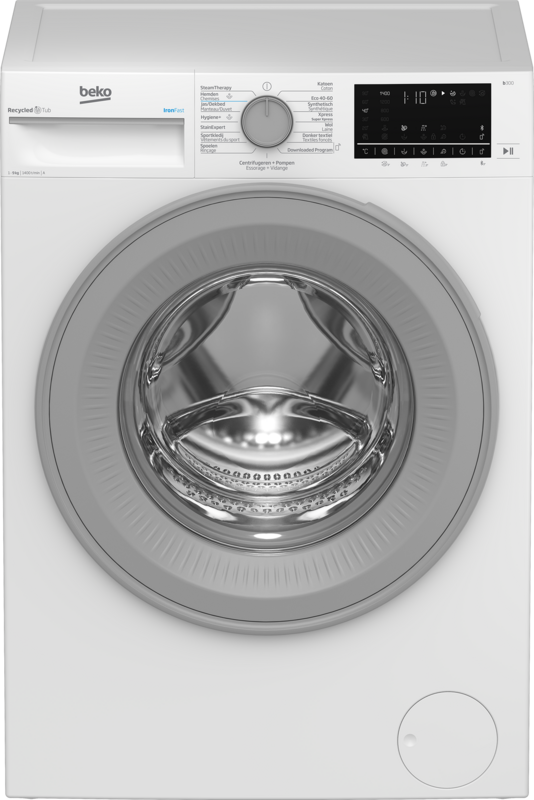 Beko-B3WT5941WS-IronFast-wasmachine.png Beko B3wt5941ws Wasmachine 9kg 1400t - Afbeelding 1
