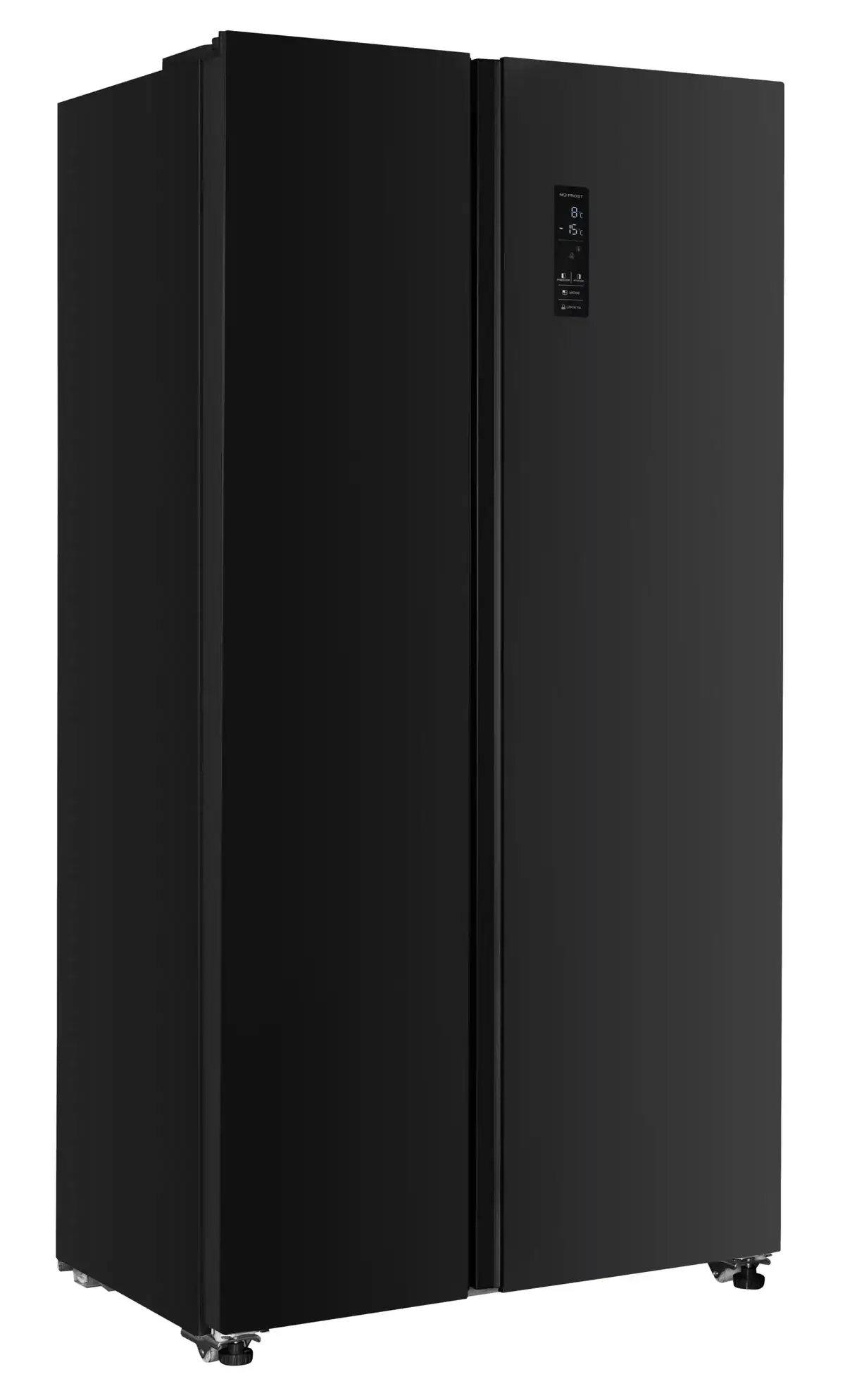 FF2-55_KV436BL1_Closed-door-scaled-1.webp Fitelli KV436BL2 Amerikaanse koelkast donker zwart 90cm breed - Afbeelding 1