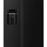 Fitelli KV520IZW Amerikaanse koelkast zwart rvs 90 cm breed met ijs en waterdispenser
