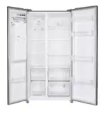 B-KEUS!! Fitelli KV520IZW Amerikaanse koelkast zwart rvs 90 cm breed met ijs en waterdispenser - Afbeelding 2