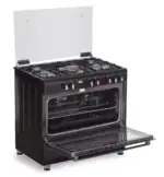 Fitelli FG9001ZW zwart gasfornuis 90cm met hetelucht - Afbeelding 5