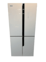 Nieuw!! luxe Fitelli KV427GLWIT01, 4 deurs , Amerikaanse koelkast , wit, glazen voorkant , 83cm breed, no-frost