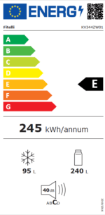 Luxe Fitelli KV344GLZW01 Koel-vriescombinatie Glazen voorkant No-frost-195cm - Afbeelding 11