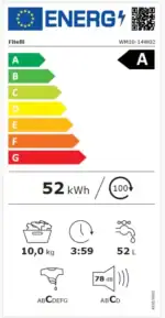 SCHADE!! FITELLI WM10-14W02 wasmachine- 1400 tpm - kleur donker grijs - energie klasse A - Afbeelding 2