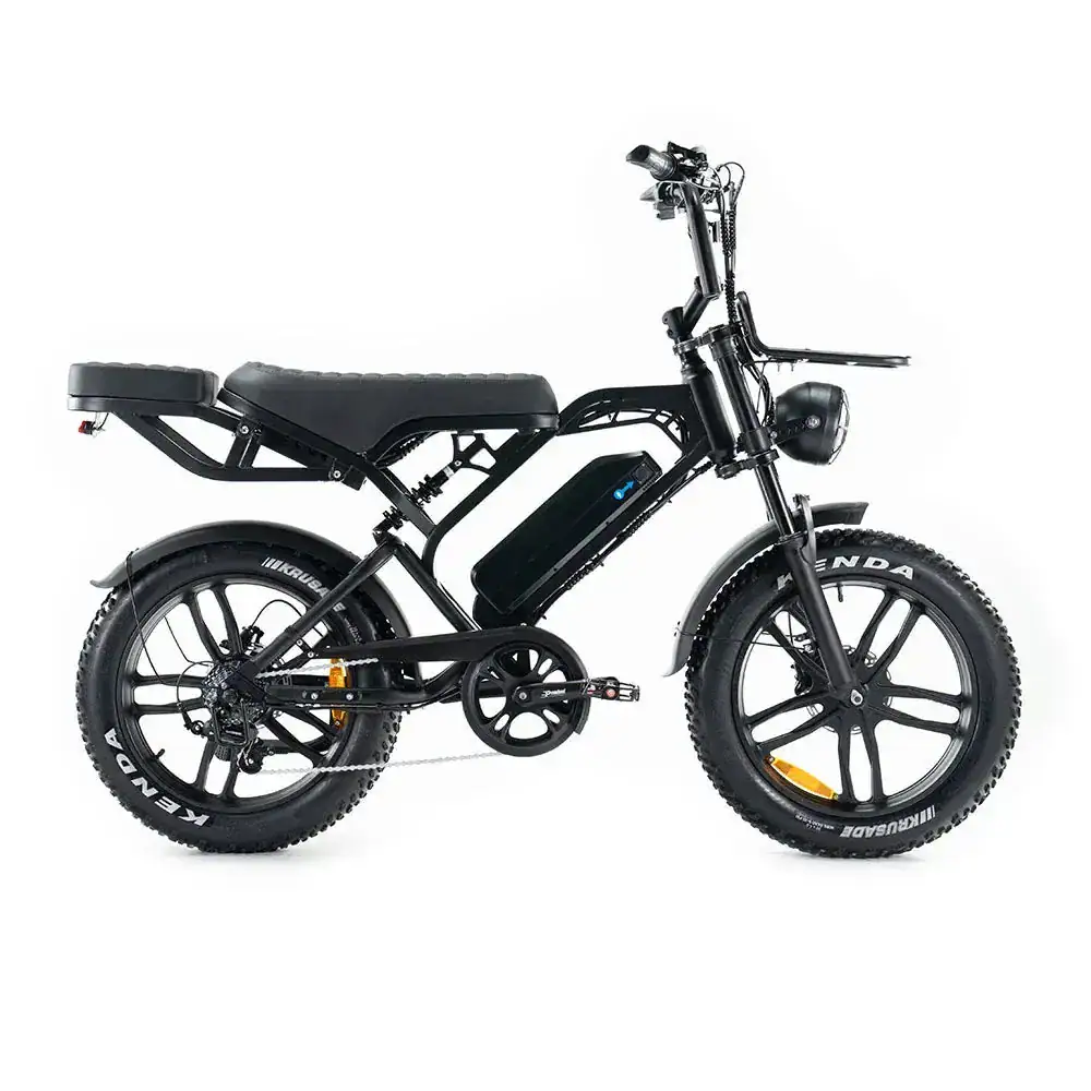 V20-Pro-Zwart-fatbikeskopen_nl.webp Fatbike V20 PRO – E-Fatbike incl. Voorslot + Achterzitje + Voorrek – Zwart - Afbeelding 1
