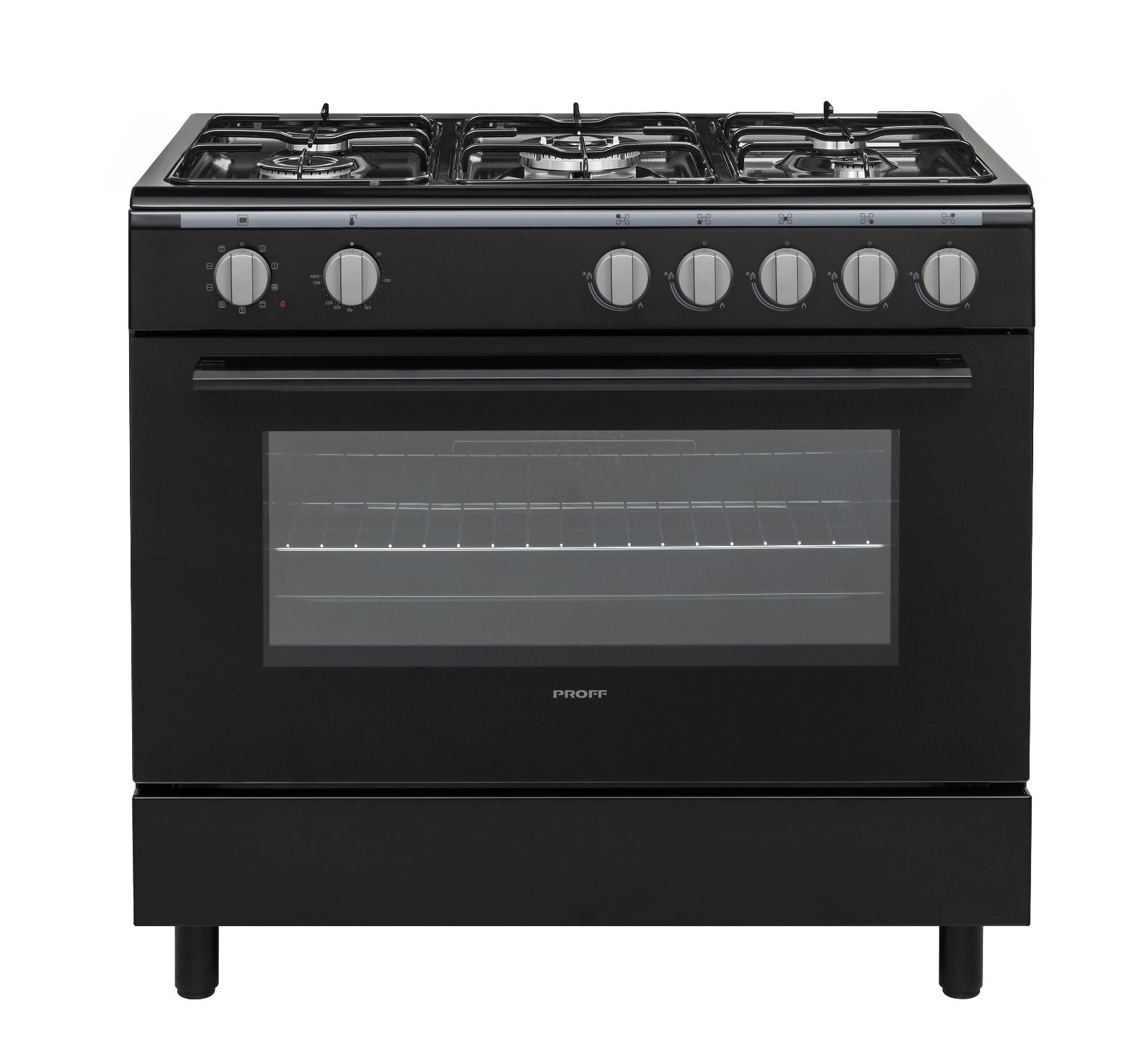 WhatsApp-Image-2024-12-20-at-09.55.55-1.jpeg Showmodel!! Proff FSGE-9060-BL Zwart gasfornuis 90cm Met Hetelucht oven - Afbeelding 1
