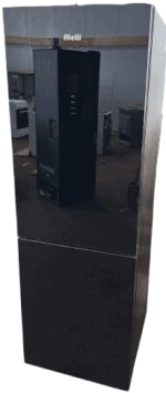 B-keus!! Luxe Fitelli KV314GLZW02 Koelvriescombinatie-Glazen voorkant -No-frost-185cm hoog-60cm breed-kleur zwart - Afbeelding 2