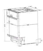 Aanbieding !! Fitelli VW60-01INB- Inbouw Vaatwasser - 13 couverts - 5 programma’s - Bestekmandje - 60 cm breed - Volledig ingebouwd - Afbeelding 11