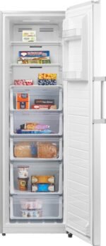 Inventum VR1850W No Frost kastmodel vriezer energiezuinig - 272 liter - 185 cm hoog - Supervriezen - Superkoelen - Energielabel C - Ledverlichting - Geschikt voor garage tot -15°C - Diepvrieskast - Vrijstaand - 8 lades/vakken - Wit - Afbeelding 4