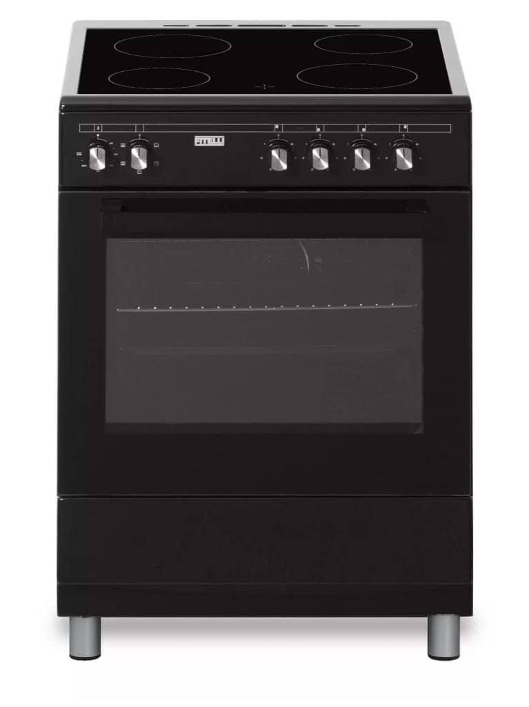 Fitelli FK6001ZW Keramisch Vrijstaand Fornuis Zwart 60CM