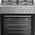 Beko FBM6202XNL AeroPerfect – Vrijstaand Gasfornuis – 60 cm – 4 Gasbranders – Multifunctionele Elektrische Oven – Inox – 66L – Energieklasse A