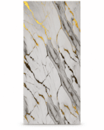 PVC Wandpaneel LJ8001T Wit met Grijs Marmer Goud Hoogglans 260x120x0,3 cm