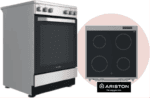 Ariston AS68V8KHX Vrijstaand Keramisch Fornuis – 60 cm – RVS – Heteluchtoven met Grill - Afbeelding 5