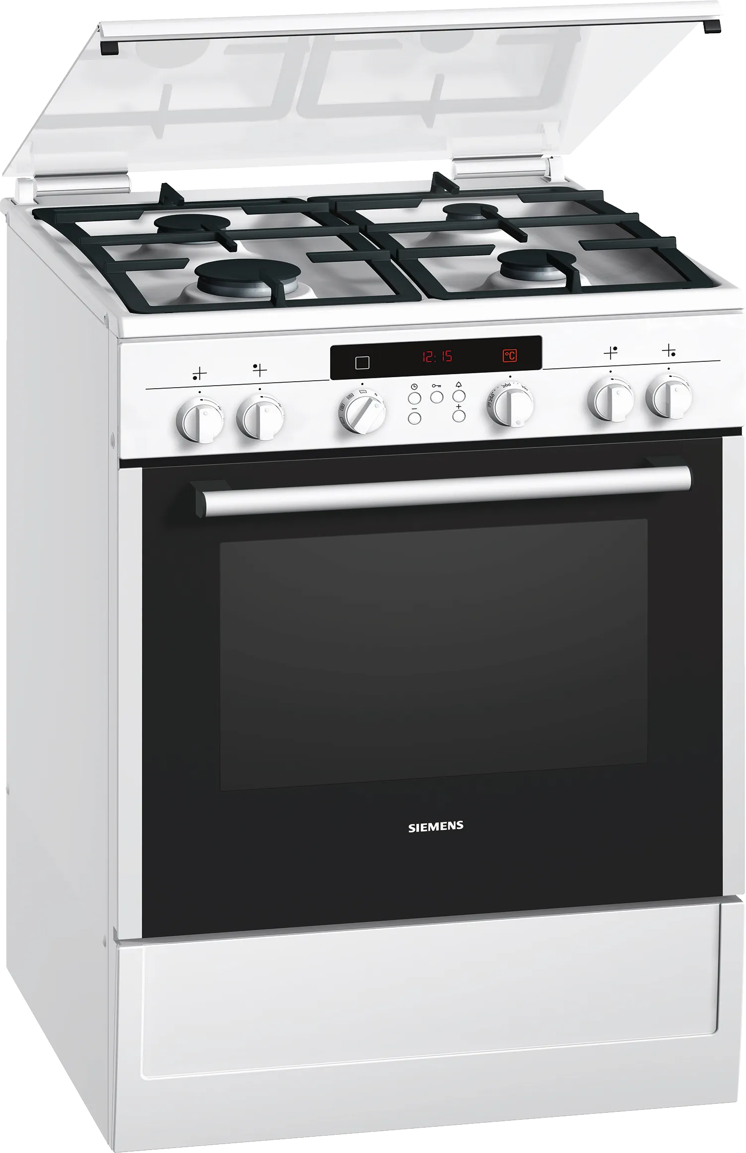 MCSA044829_HR745225N_def Siemens HR745225N Gas-Elektrisch Fornuis 4 branders Wit - Afbeelding 1