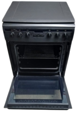 Inventum VFG6034WGZWA - Vrijstaand gasfornuis - Elektrische oven - 4 kookzones - 60 cm - Zwart - Afbeelding 3