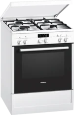 Siemens HR423210N Vrijstaande Gasfornuis met Elektrische Oven Wit