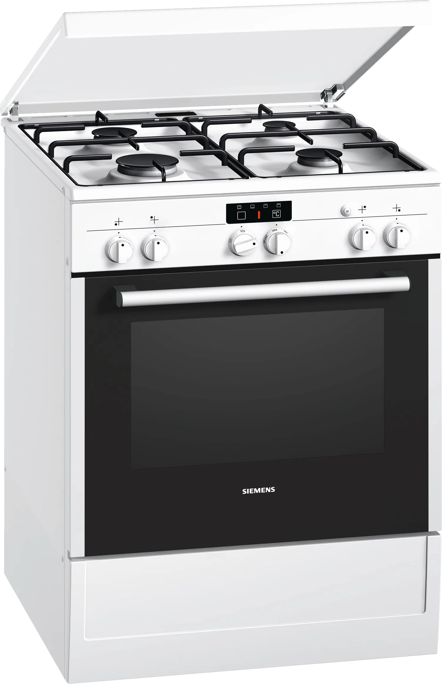 Siemens HR423210N Vrijstaande Gasfornuis met Elektrische Oven Wit Siemens HR423210N Vrijstaande Gasfornuis met Elektrische Oven Wit - Afbeelding 1